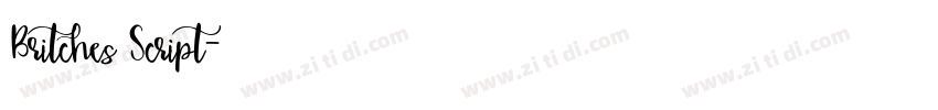 Britches Script字体转换